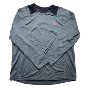 Spyder Long Sleeve Gray and Black Shirt Size XL